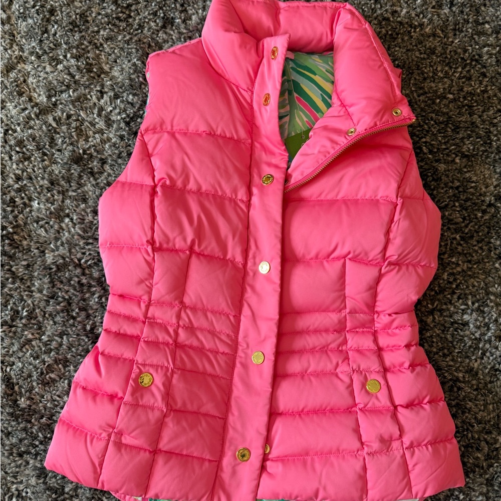 NWT Lilly Pulitzer Tropical Print Puffer Vest